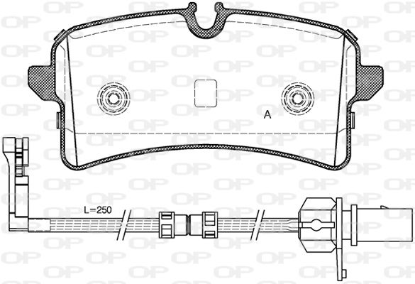 OPEN PARTS Комплект тормозных колодок, дисковый тормоз BPA1505.12